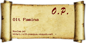 Olt Pamina névjegykártya